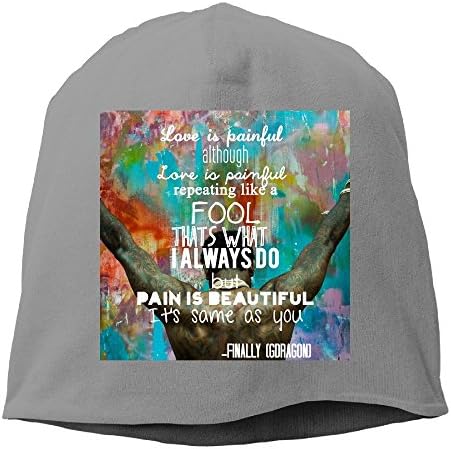 G-dragon Finally Lyric Cuffless Beanie Hats Knit Skull Caps Winter Beanies Watch Cap For Men Women