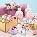 Caydo 78 Pieces DIY Soap Bath Bomb Mold Set with Instructions, 3 Size DIY Metal Bath Bomb Molds, Eyedropper Tools, Gauge Spoon Set, Shrink Wrap Bags, Hand Made Stickers for Crafting Your Own Fizzies
