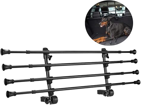 Grille De Protection Chien Voiture EIHI - Filet Réglable, Pour Coffre Ou Siège Arrière
