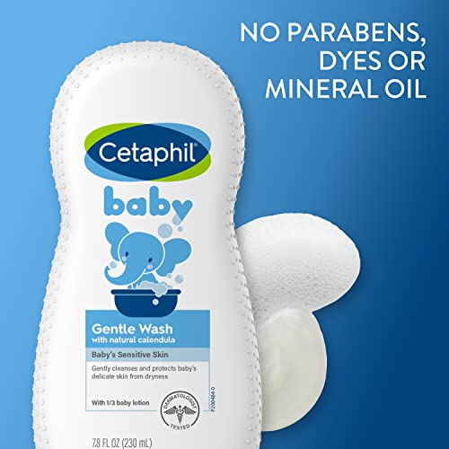 Cetaphil Baby Body Wash with Half Baby Lotion, Gentle Wash with Organic