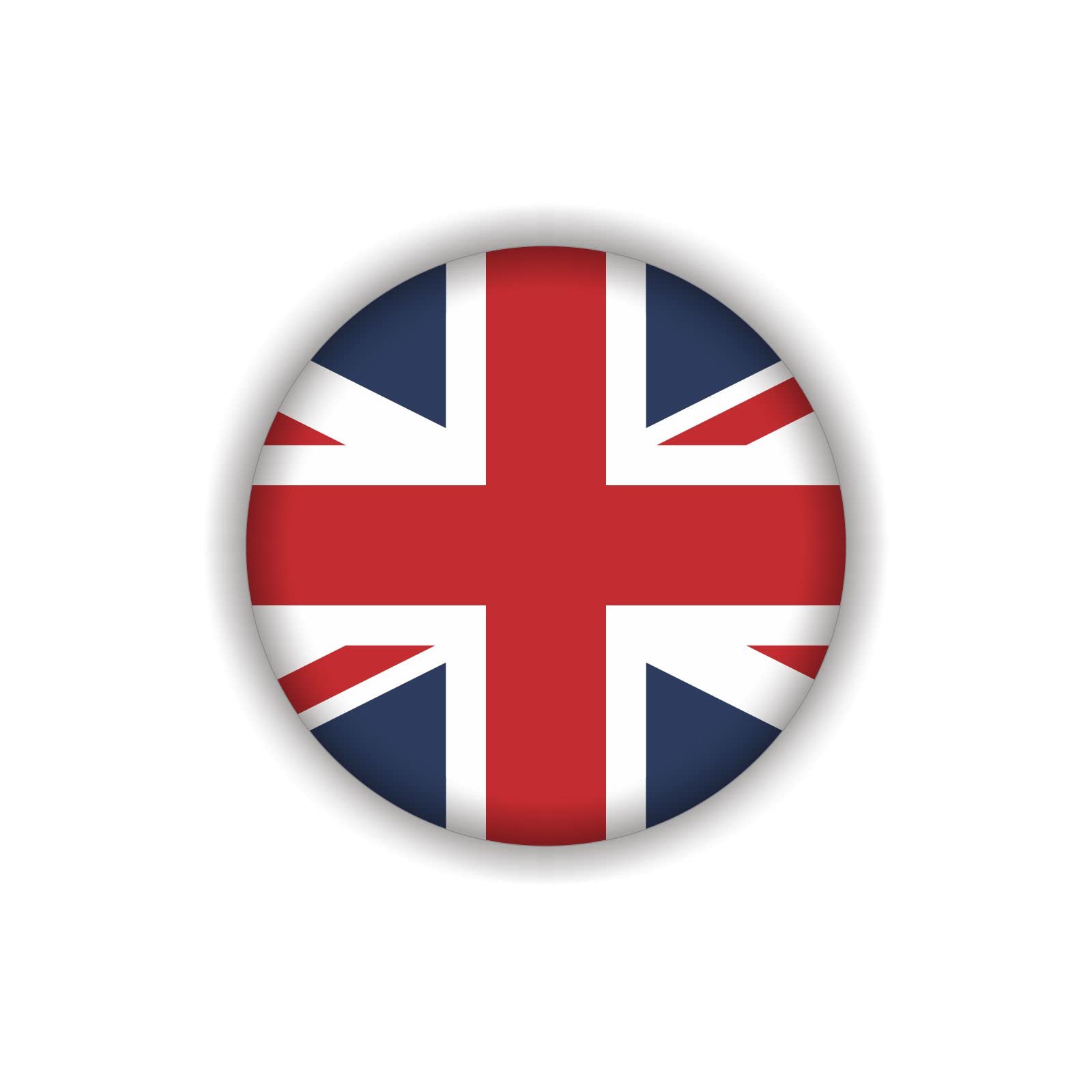 Womaha 2 Pcs UK Flag Badges for Adults Ø44mm Pin Badeg