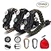 Meetrip 20 in 1 Adjustable Paracord Survival Bracelet, Tactical Survival Gear Kit with SOS LED Light, Emergency Knife, Whistle, Compass, Fire Starter for Camping, Climbing - 3 PACK