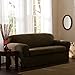 Maytex Reeves Stretch 2 Piece Sofa Furniture Cover Slipcover, Chocolate Brown