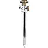 Himaweek 10-inch Anti-Siphon Frost Free Sillcock, Quater Turn 3/4-Inch Hose Bibb x 1/2-Inch PEX End,No Lead Brass Valve Frost
