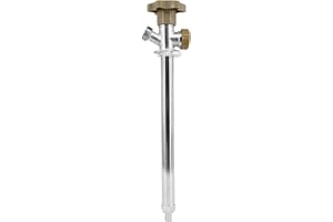 Himaweek 10-inch Anti-Siphon Frost Free Sillcock, Quater Turn 3/4-Inch Hose Bibb x 1/2-Inch PEX End,No Lead Brass Valve Frost Proof Outdoor Faucet Spigot