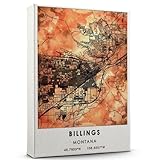 Billings Map Poster, Montana Map Art Poster, Map