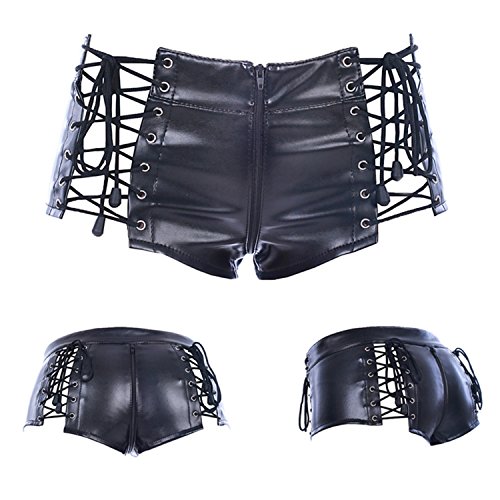 Aaijia Bump Tight Hip Restraint Skirt – Bare Back Leather Bound Hip Belt Strapped Flirtation Tight Skirt Bondage Buttocks Costume Nightclub Bar Clothing Hip Pants