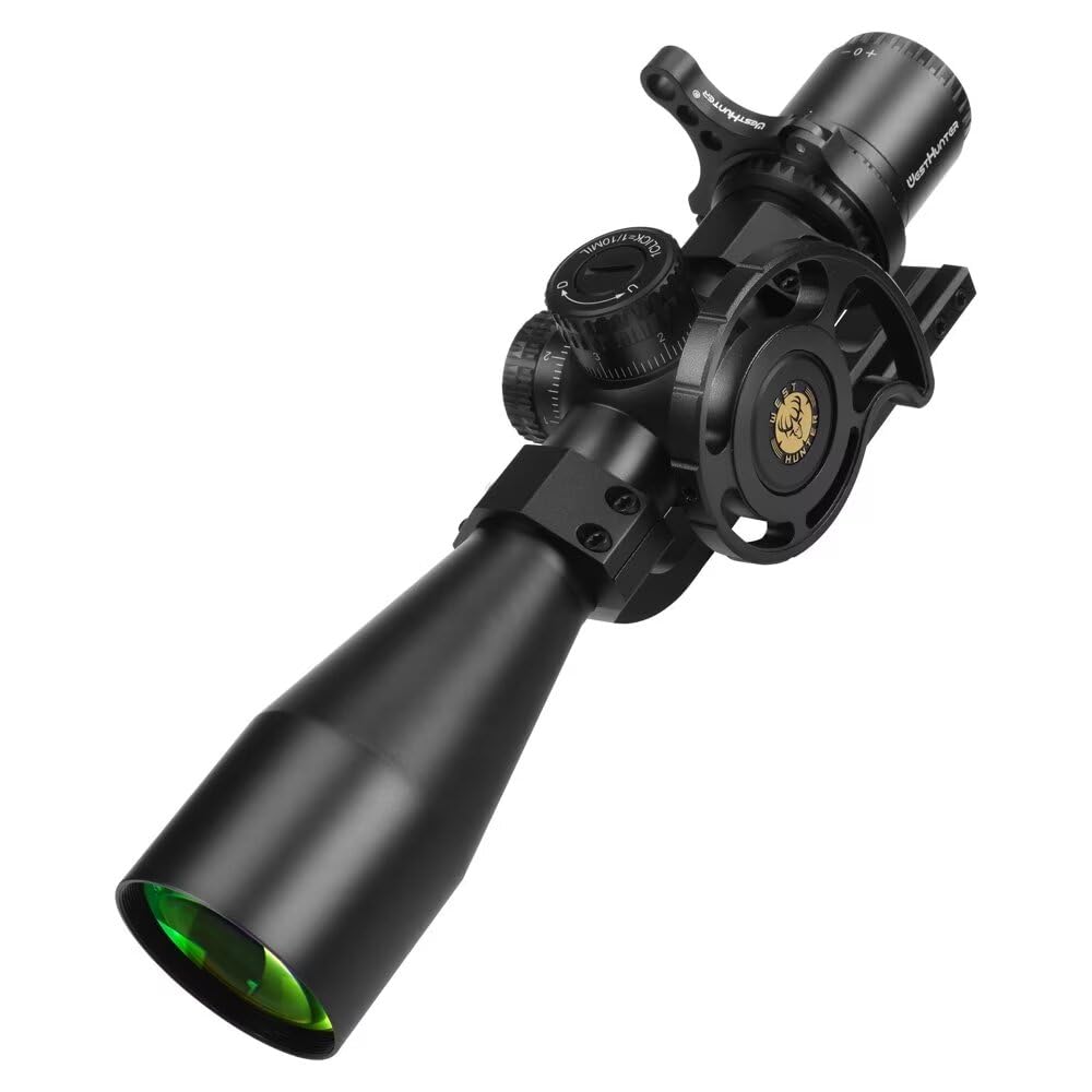 WestHunter Optics WHT 4-16X44 FFP Compact Competition Riflescope, 1/10 Mil First Focal Plane Etched Glass, 30mm Precision Shooting Scope, with Picatinny Mount