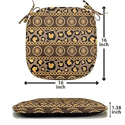 Ambesonne African Chair Seating Cushion Set of