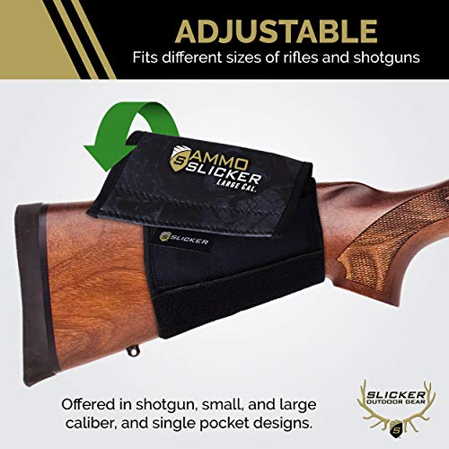 Alpine Innovations AmmoSlicker - Buttstock Ammo Pouch (Large Caliber, Stealth Shadow)