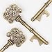 Ella Celebration 50 Key Bottle Openers, Assorted Vintage Skeleton Keys, Wedding Party Favors (50, Antique Gold)