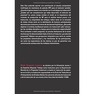 Estudio descriptivo multilingüe del resumen de patente: aspectos contextuales y retóricos (Spanish Edition)