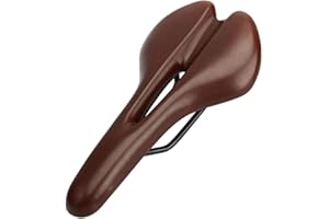 HogarTech Breathable Hollow for Bicycle Saddle with for Dual-Density Gel Foam, PU Leather & Steel Rails MTB, Road, and Foldin