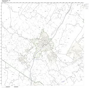 Amazon.com: Harrisonburg, VA ZIP Code Map Laminated: Home & Kitchen