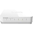 D-Link Ethernet Switch, 5 Port Unmanaged Gigabit Desktop Plug and Play Compact Design White (GO-SW-5G)