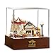 Flever Dollhouse Miniature DIY House Kit Creative Room with Furniture and Cover for Romantic Valentine's Gift(Carousel Garden-Edition of Happy)