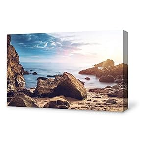 Canvas Wall Art Rock and Beach Modern Home Decor Canvas Painting Wall Decoration for Bedroom Living Room - 12x18 inches