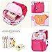 Vbiger Toddler Backpack Kids' Cartoon Carrying Bag Schoolbag (Rosy)