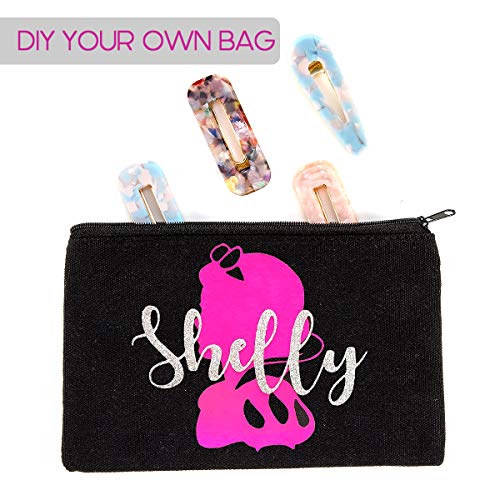 12 Pack Canvas Zipper Bags, Blank DIY Craft Pouches for Travel Cosmetic Makeup Bags, Pencil Case, Party Gift Bags, Coin Cash Purse