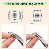 JOLCEEY 1550Pcs Jump Rings Kit Silver Open Jump Rings with Opener Tool 4-10mm view 4