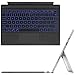 Fintie Microsoft Surface Pro 6 / Surface Pro 5 / Pro 4 / Pro 3 Type Cover, [7-Color Backlit] Ultra-Slim Portable Wireless Bluetooth Keyboard with Trackpad and Built-in Rechargeable Battery, Gray