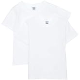 PETIT BATEAU Set of 2 Boy's Short Sleeves White Undershirt Sizes 2-18 Style 15043-23992 (Size 18 Style 15043)