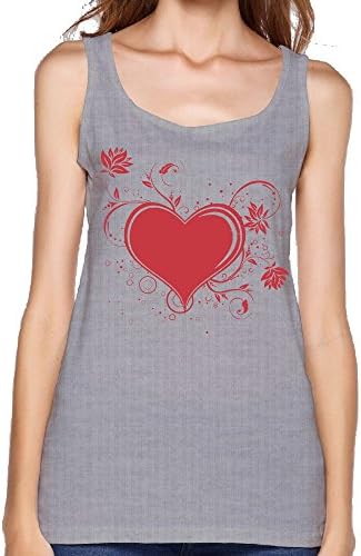 ZhiqianDF Women's Fancy Heart Mugs And Totes Cotton Tank Top Classic Shirt Gray XXL
