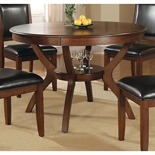 Coaster Dining Table, 48-Inch , Dark Walnut