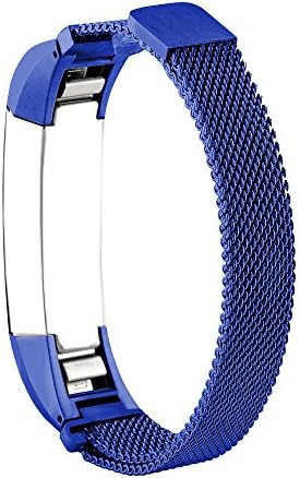 Blesihu Metal Watch Band For Fitbit Atla,Milanese Magnetic Loop Stainless Steel Band For Fitbit Alta Smart Watch Large Blue