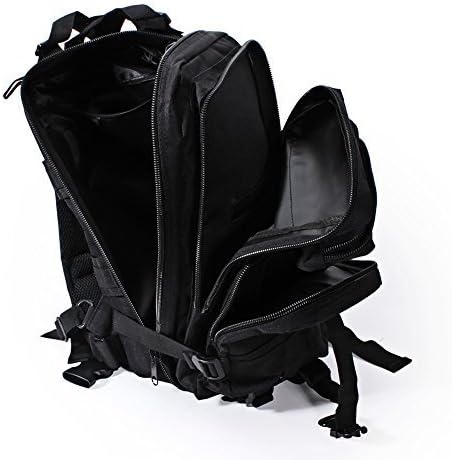 ST6 Military Tactical Backpack Large Army 3 Day Assault Pack Molle Bug Out Bag Backpacks Rucksacks for Outdoor Hiking Camping Trekking Hunting Black