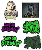 OwnTheAvenue Joker Hahaha Serious Super Bad Evil Vinyl Decal Sticker Pack Lot of 6 Stickers