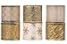 SANNO 2.5 inch 6 Rolls 36 Yards Christmas Wired Ribbon White Gold Wired Ribbon Bows Trim Assorted Organza Swirl Sheer Glitter Crafts Gift Wrapping Ribbons Holiday Wreath Decorations