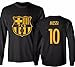 Barcelona Soccer Shirt Lionel Messi #10 Futbol Jersey Youth Long Sleeve T-shirt