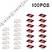 KINDPMA Strip Light Mounting Clips 100 Pack Strips Self Adhesive Led Light Fasteners Mounting Brackets Holder Cable Clamp Organizer for 10mm(3/8