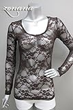 Zenana Floral Lace Long Sleeve Sheer Top