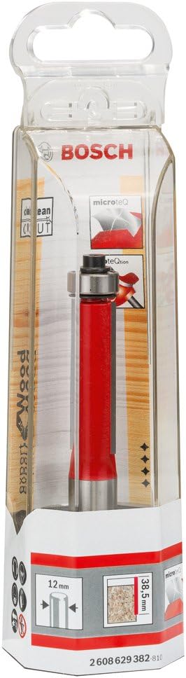 Bosch 2608629382 Tungsten Carbide Roman Ogee Bit, 0 V, Silver/Red, 12 x 12.7 x 93.6 mm - Image 3