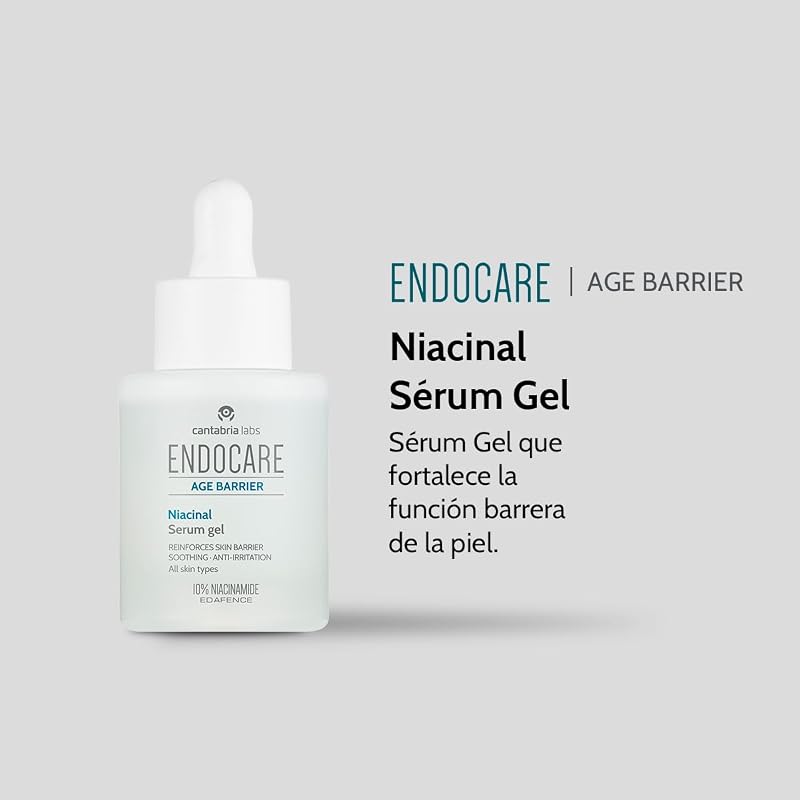 - Endocare Age Barrier Niacinal Serum Gel - 30 ml - Sérum Gel con 10% Niacinamida y ácido hialurónico en nanovesículas - Hidrata, Calma y Refuerza la Barrera Cutánea — foto 2 de 7