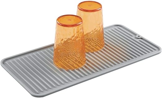 Amazon Com Mdesign Silicone Dish Drying Mat And Protector For