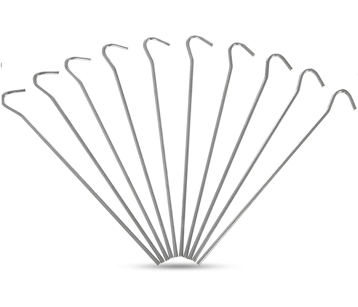 merriway BH04472 (20-Piece) Camping Ground Tent Pegs Galvanised Metal 150 x 3 mm - Pack of 20