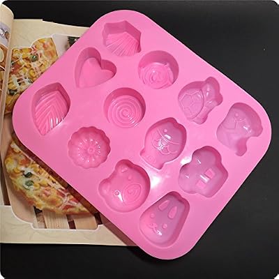 2015 Hot Sale Bakeware Cupcake Pizza Spot Supply 12 - Hole Animal Right Lower Turtle Silica Gel Cake Mold Boudin Jelly Hand Soap