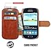 Galaxy S3 mini Case Wallet,Mulbess [Layered Dandy][Vintage Series][Coffee Brown] - [Ultra Slim][Wallet Case] - Leather Flip Cover With Credit Card Slot for Samsung Galaxy S3 mini i8190