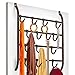Lynk Over Door or Wall Mount 16 Hook Rack Shirt, Belt, Hat, Coat, Towel Organizer, Bronze