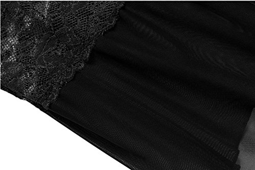 Cotyledon-Women-Lingerie-Open-Crotch-Leotard-Teddy-Nightwear-Lace-Chemises-Babydoll-Miniskirt-FBA
