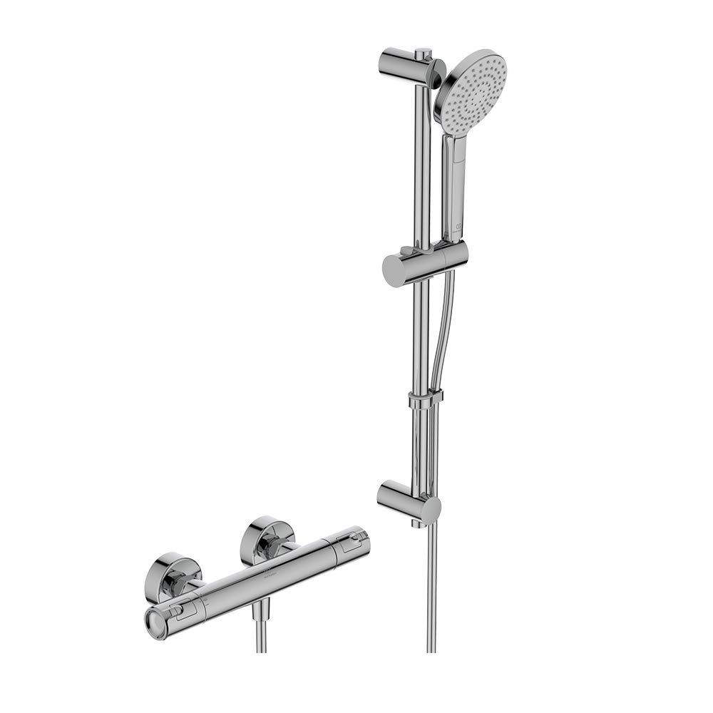 Ideal Standard Ceratherm T50 Thermostatic Shower Mixer with kit, Chrome, A7221AA