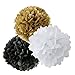 Graduation Party Decorations 2022 Black White Gold Paper Tassel Garland for Great Gatsby Decorations/ Birthday Decorations/2022 Graduation Party Supplies