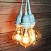Fantado 19FT Triple Socket Plug in White Pendant Light Cord for Lanterns Durable Hanging Lamp Kit for Home, Shop or Garage with On/Off Switch