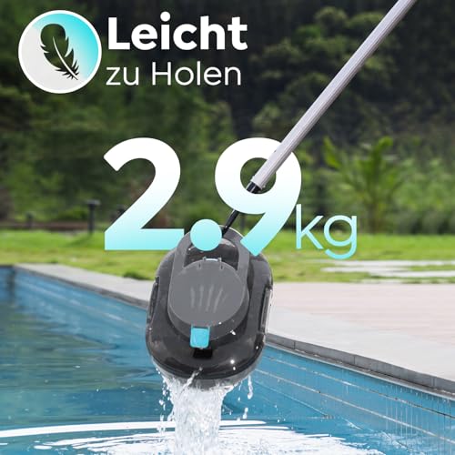 BRINBO S1PRO 2026 Upgrade Pool Robot with 120 Min Automatic Cleaning Time, Pool Vacuum Cleaner Battery with Dual Motors, 2.5 H Charging Time, Lightweight Pool Cleaner for Above Ground Pools up to 100