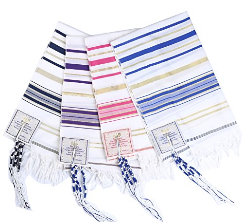 4pcs Pack Four colors packing Messianic Tallit prayer shawl 72