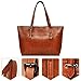 Tote Bag for Women, Vegan Leather Handbags with Large Capacity,Concise Shoulder Bag by YAAMUU (4.brown)