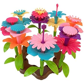 HIQTOYS Build a Bouquet Toy 86 Pieces | Eco Friendly Children's Toy | Stacking Developmental Toys for 3-Year olds | Made from 100% Recycled Plastic